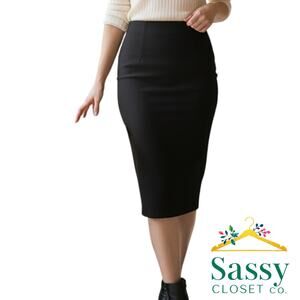 Forever 21 Black Pencil Skirt Women’s XS Full Length Zipper Desk to Dinner